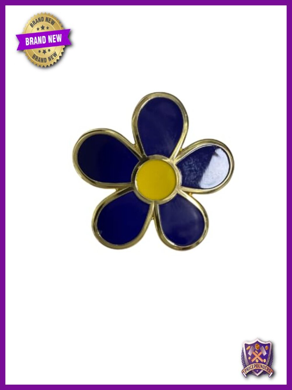 Forget-Me-Not Veteran Pin Aluminum Italian Brooch Fallen Heroes Remembrance 1